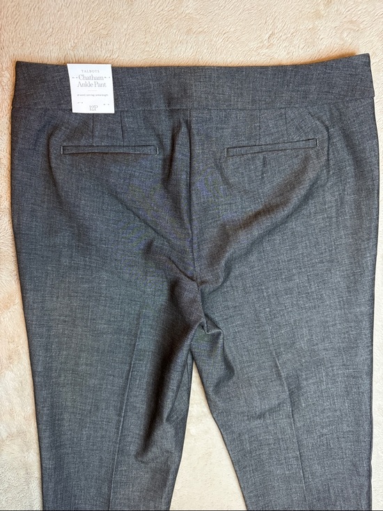 NWT Talbots Grey Chatham Ankle Pants sz 12 Petite Quality - Picture 10 of 12